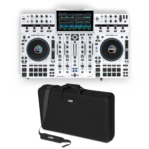 Denon DJ Prime 4+ White + UDG Creator Denon DJ Prime 4+/ 4 Hardcase Black