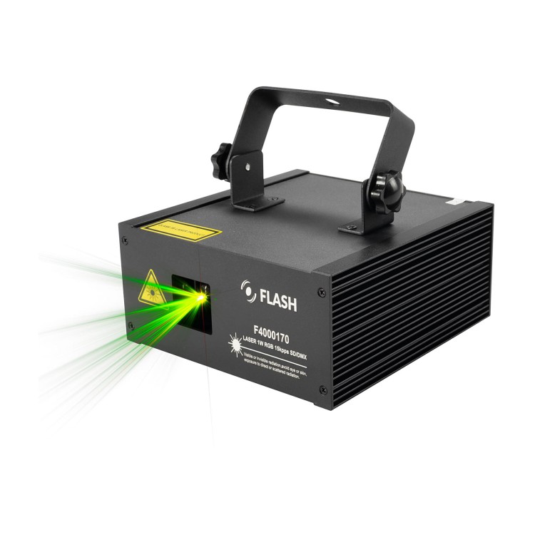 Flash LASER 1W RGB 15kpps SD/DMX