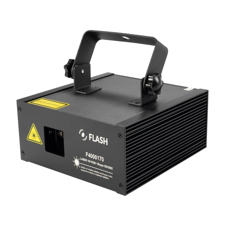 Flash LASER 1W RGB 15kpps SD/DMX