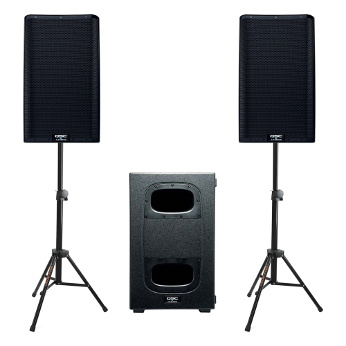 QSC K12.2 (x2) + QSC KS212C + statywy