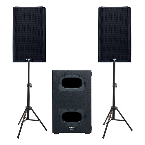 QSC K12.2 (x2) + QSC KS112 + statywy