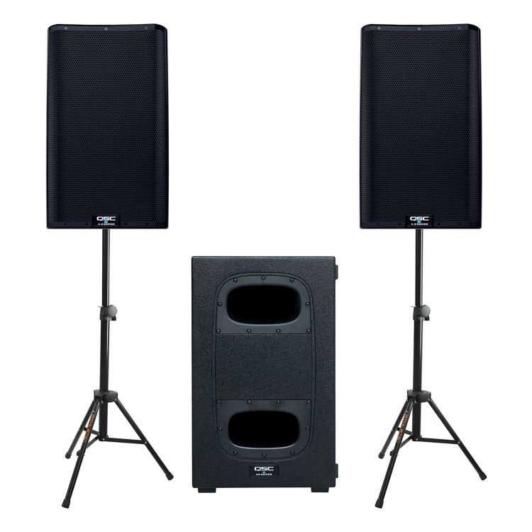 QSC K12.2 (x2) + QSC KS112 + statywy