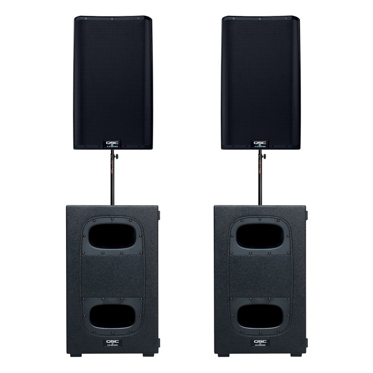 QSC K12.2 (x2) + QSC KS112 (x2) + sztyce