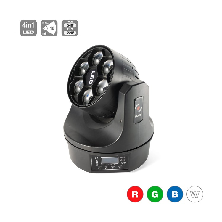 Flash LED Moving Head 6x15W OSRAM RGBW 4w1 KALEIDOSKOPE Big-EYE ver.11.21