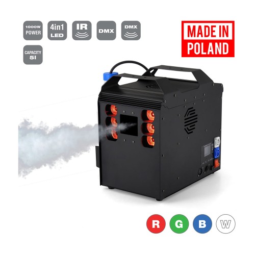 Flash Professional FOG MACHINE / GEIZER + 6X10W 4in1 LED DMX