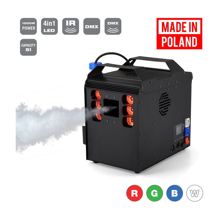 Flash Professional FOG MACHINE / GEIZER + 6X10W 4in1 LED DMX