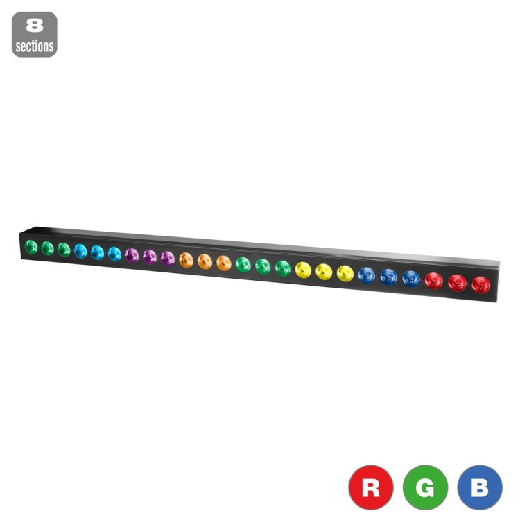 Flash LED BAR 24x3W RGB 8 Sections