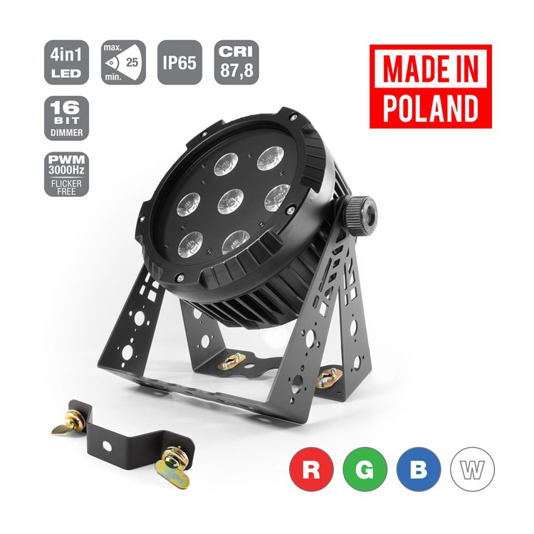 Flash Professional LED PAR 64 7x10W RGBW Alu Cast -IP65- Mk2