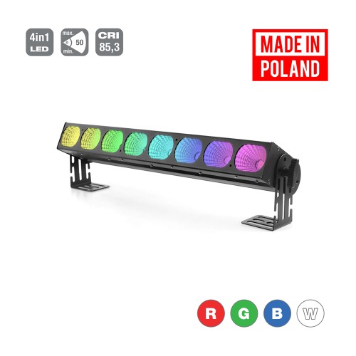 Flash Professional LED WASHER 8x30W RGBW 4w1 COB 8 SEKCJI - SHORT Mk2