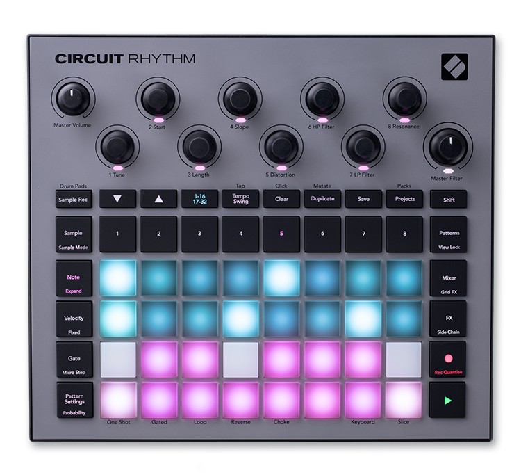 novation circuit rhythm widok z góry