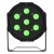 fractal lights led par 7x9w
