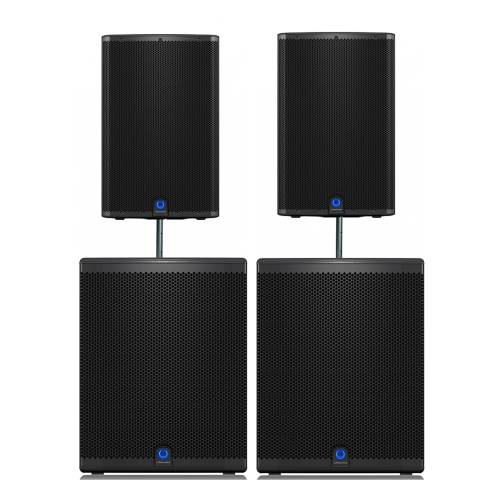 Zestaw: 2x Turbosound iQ15 + 2x iQ18B + sztyce i okablowanie